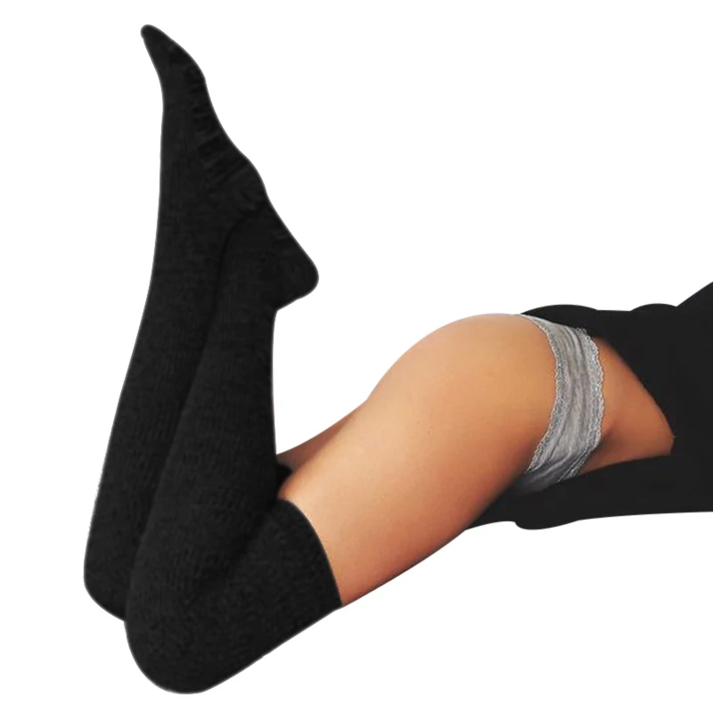 Модные женские чулки сексуальные теплые Гольфы выше колена Длинные Хлопковые