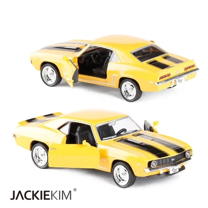 Совершенно RMZ City 1/36 масштаб Chevrolet Camaro SS(1969) металлическая литая под давлением Модель автомобиля игрушки с вытягиванием назад автомобиль игрушка для детей Подарки - Цвет: Yellow