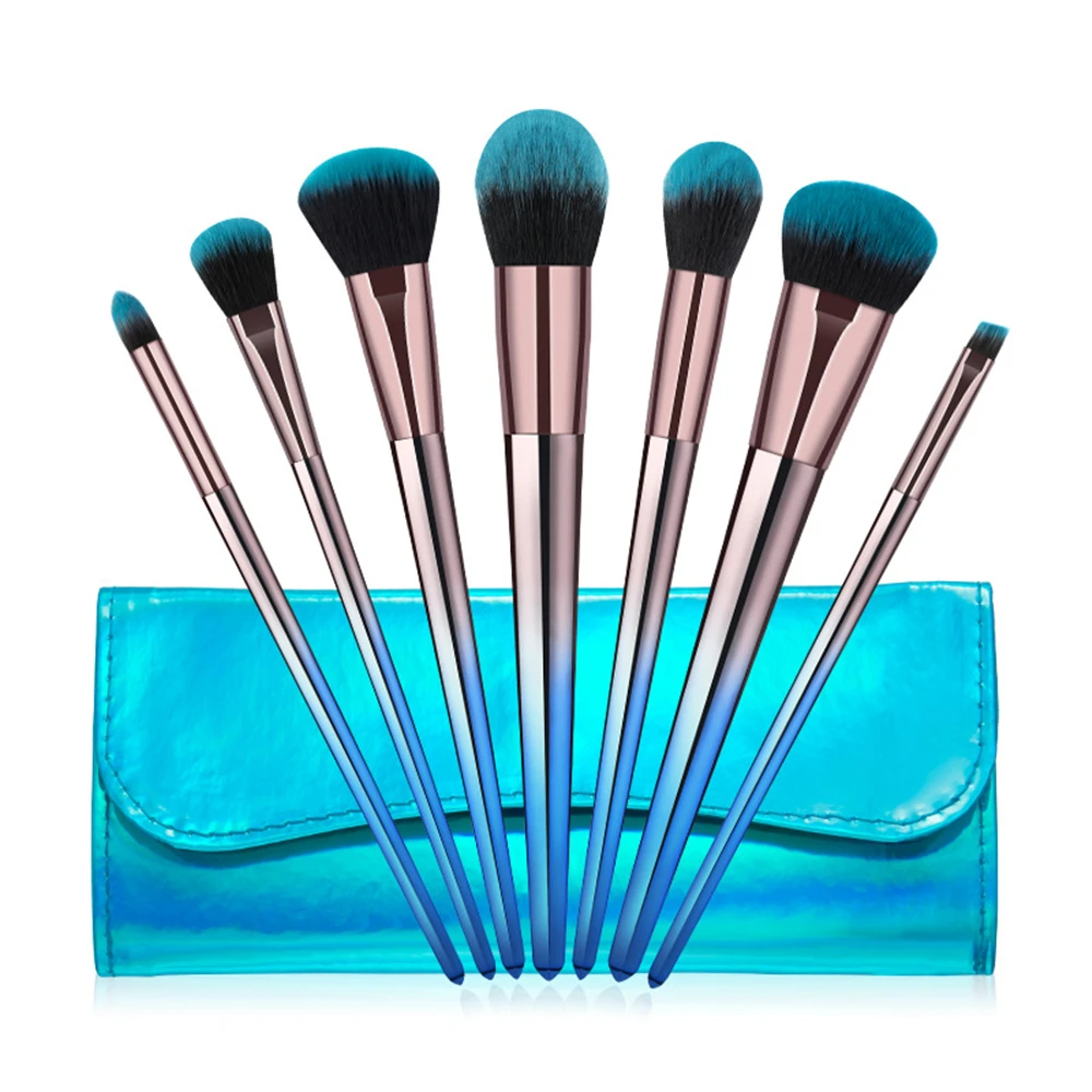 7 PcsColourful новый набор кисточек для макияжа Мощность основа тени век Красота