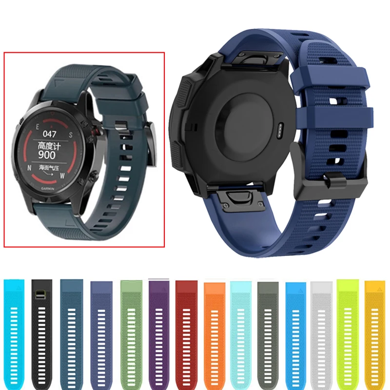20 22 26 мм ремешок для часов Garmin Fenix 5X часы Quick Fit наручный ремешок силиконовый ремешок для Garmin Fenix 5 5S Plus Foreruner 935