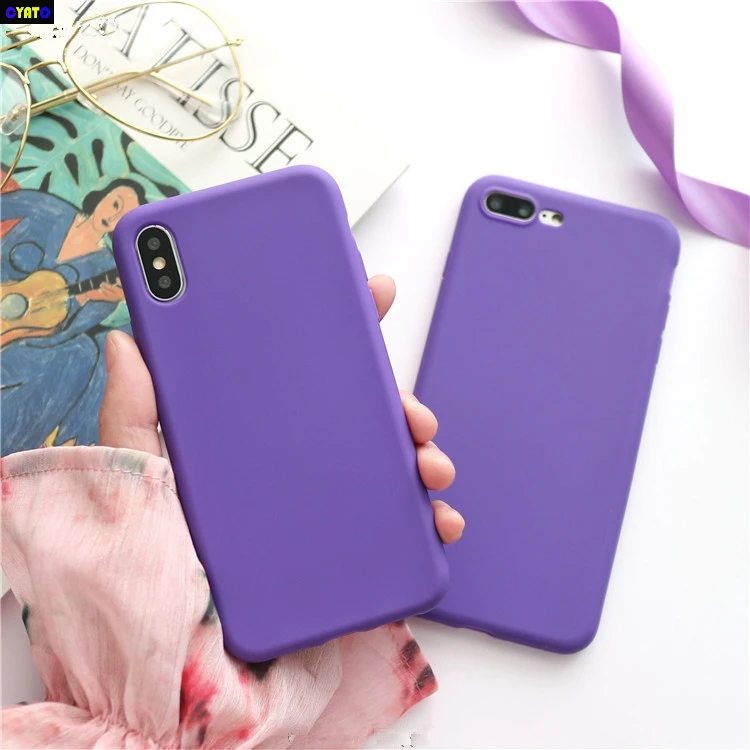 Cyato Candy Tpu желтый чехол для телефона Iphone 7 фиолетовый твердый кремний накладка на