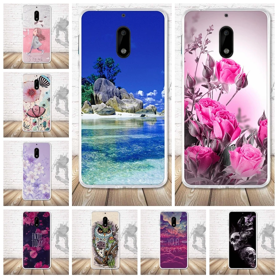 Мягкий ТПУ чехол для Nokia 6 силиконовый тонкий защитный Модный Роскошный Nokia6