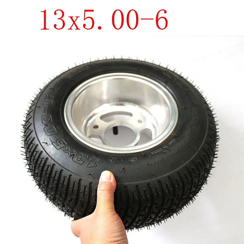 Хорошее качество 13x5. 00-6 дюймов бескамерные шины для ATV QUAD Bike Gokart скутер мини Багги косилка 13*5,00-6