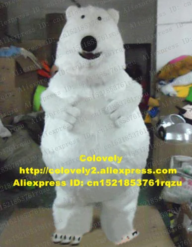 Костюм с белым морским медведем для взрослых костюм мультяшным персонажем парка