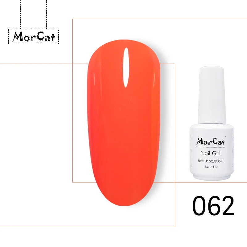 MorCat Гель лак для ногтей светло желтый УФ гель Semi Permanant Nail Art DIY дизайн 15 мл|Гель