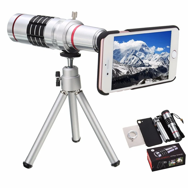 18X оптический объектив держатель для телефона камера телеобъектив + чехол