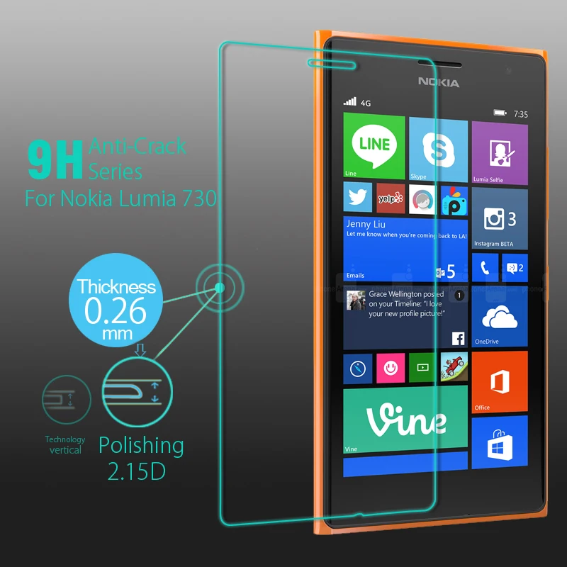 Для Nokia Lumia 730 ЖК-дисплей + рамка дигитайзер сенсорный экран для Dual SIM в сборе