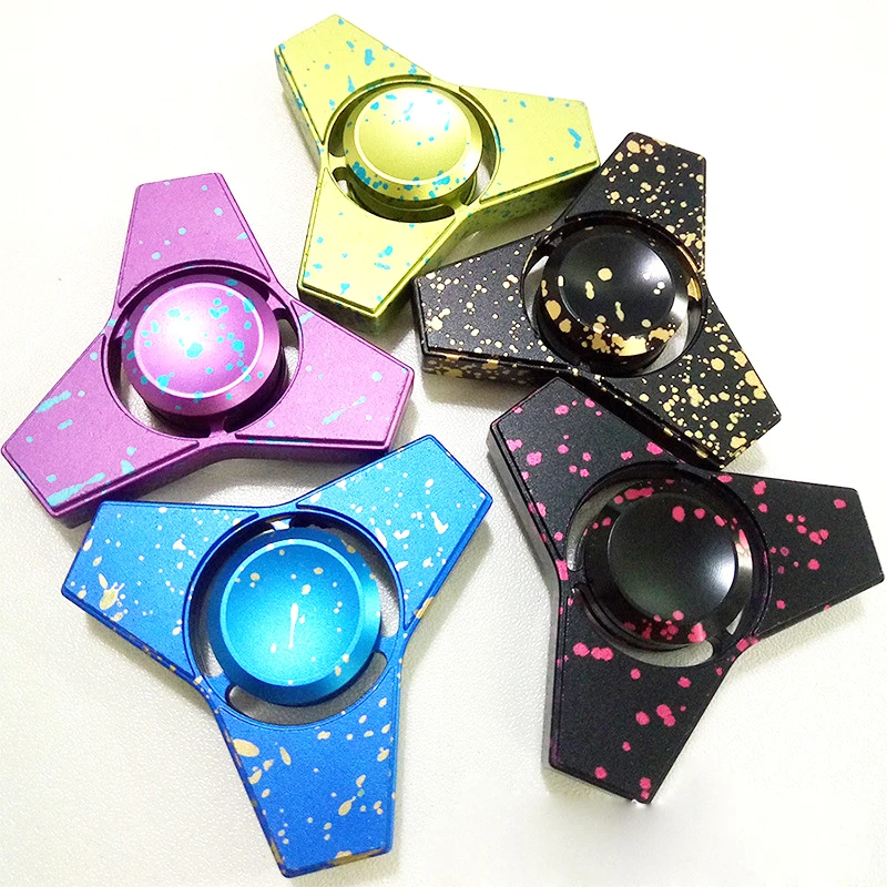 EDC Игрушечные лошадки Tri Spinner Непоседа игрушки узор ручной Радуга Спиннеры стресс