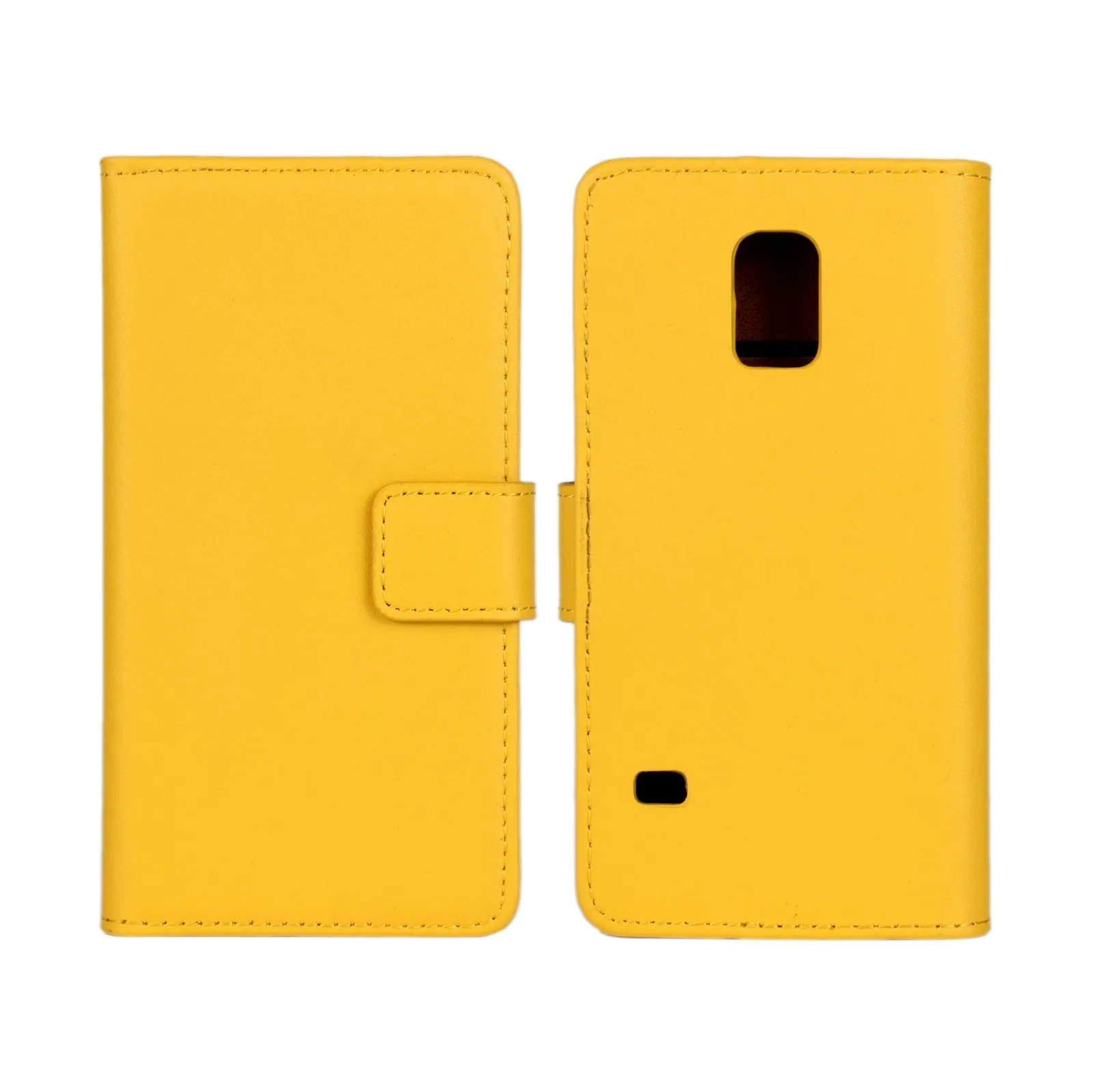 Кожаный чехол-кошелек для samsung Galaxy S5 mini, роскошный чехол-книжка S5 mini G800F, держатель для карт, кобура GG - Цвет: Цвет: желтый