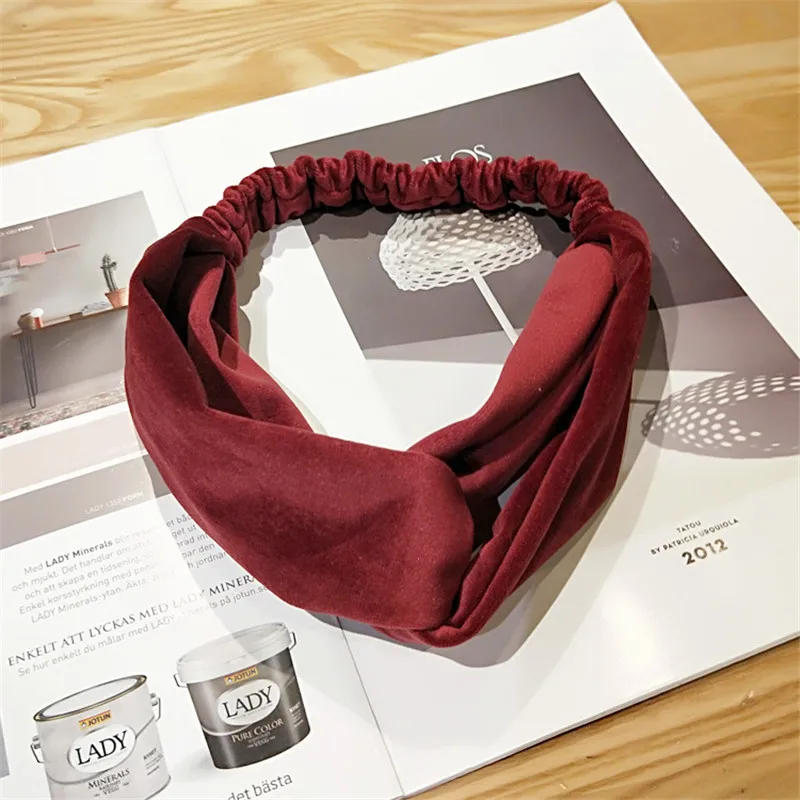 wine red Ruoshui новорожденных бантом эластичная повязка для эластичная резинка для волос для мальчиков и девочек Детские аксессуары для волос Дети Haarband Головные уборы - Цвет: wine red