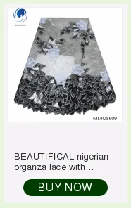 BEAUTIFICAL нигерийская органза кружева нигерийская кружевная ткань с блестками Высокое качество африканские кружева материалы стили 5 ярдов ML45R03