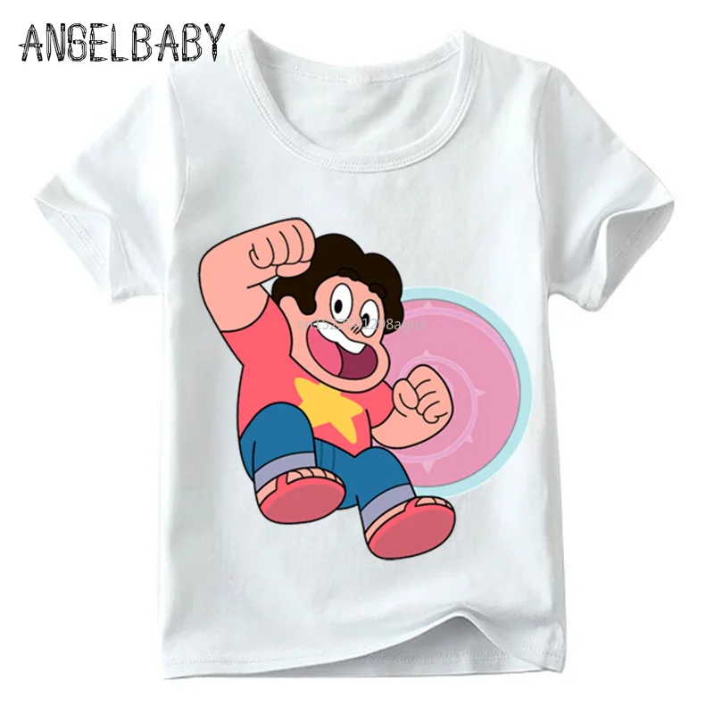 Футболка для мальчиков и девочек с рисунком Стивена Вселенная детские летние