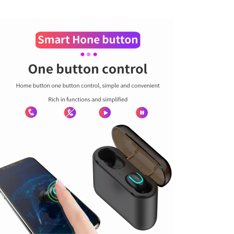 Водонепроницаемая Bluetooth-гарнитура IPX5 Беспроводные спортивные стереонаушники 5 0