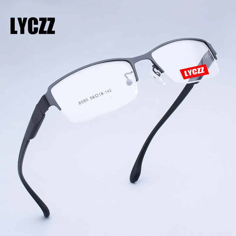 Lyczz Металл полный обод Сверхлегкий очки с покрытием Рама удобные TR90 ноги рыбной