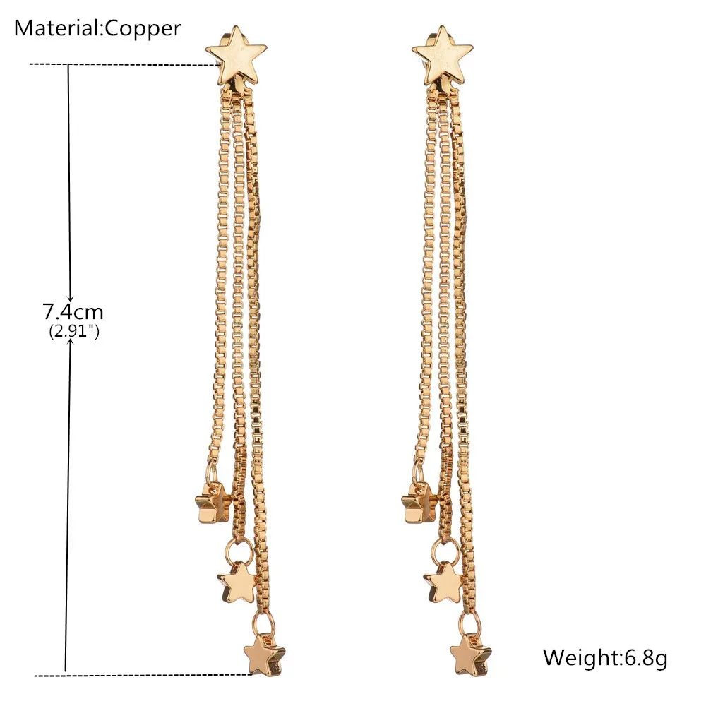 Mestilo Новые корейских ювелирных Мими звезды Длинные кулон кисточкой Висячие