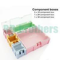 5pcsset component storage box ic components boxes smt smd wen tai 1 2 3 boxes kit 100setslot
