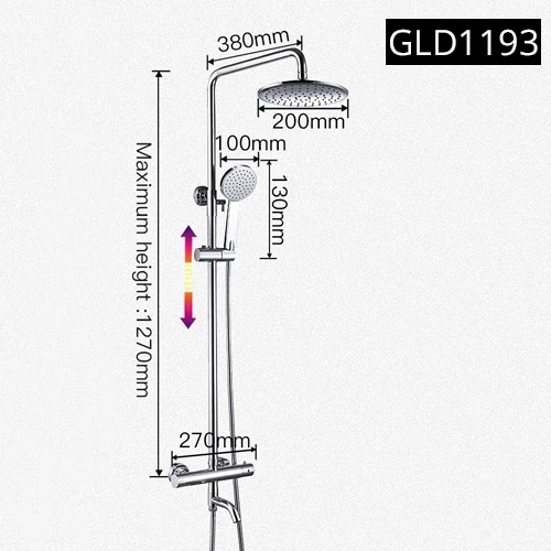 GLD1193 GAPPO сантехника набор Термостатический смеситель для душа набор для душа смеситель для ванны водопроводный смеситель водопроводный кран - Цвет: GLD1193