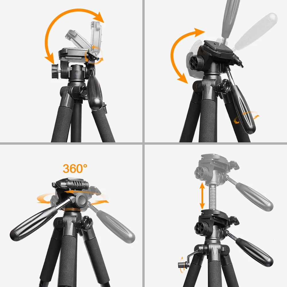 Huepar Multi-function Travel Camera Tripod 56