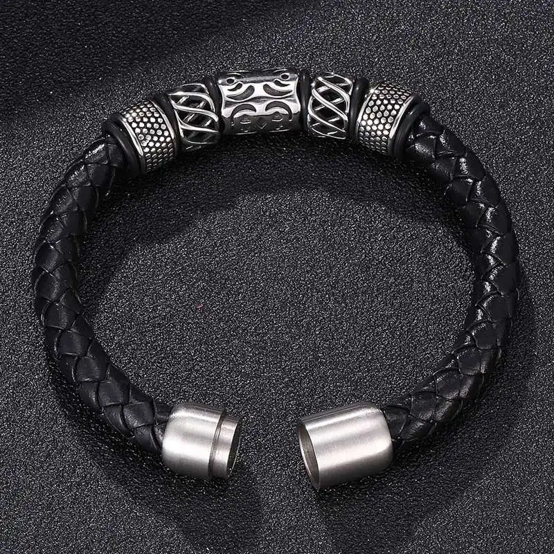 Модные мужские браслеты маленькие амулеты из нержавеющей стали очаровательный