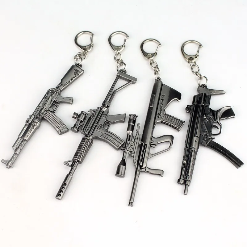 Лидер продаж AK47 серый цвет с красноватым отливом брелок модные CF крест огнестрельное оружие Брелок человек из мультфильма «Время приключений» автомобильный брелок для ключей кольцо ювелирные изделия подарок мужчине