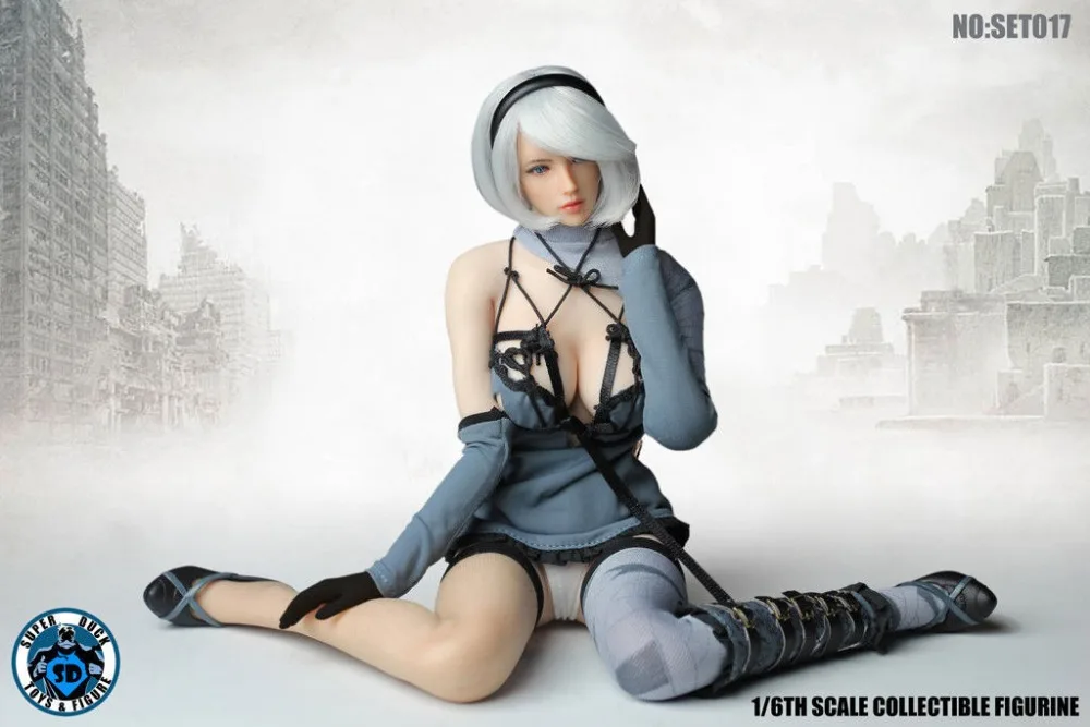 Комплект одежды Super Duck 1/6 NieR:Automata 2B комплект SET017 с рисунком Phicen в наличии|Игровые