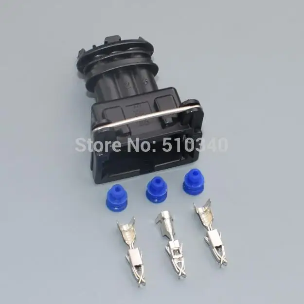 1set female Shhworld Sea 1 комплект 3 Pin 3,5 мм Женская топливная заглушка распылителя/Штепсель для масляной форсунки/дроссельной заслонки для Bosch plug - Название цвета: 1set female