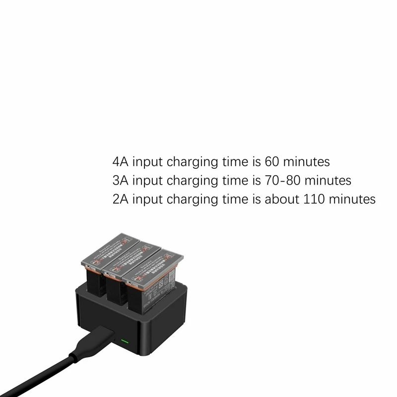 3 порта батареи быстрое зарядное устройство type-C Usb зарядная коробка для Dji Osmo экшн-камеры