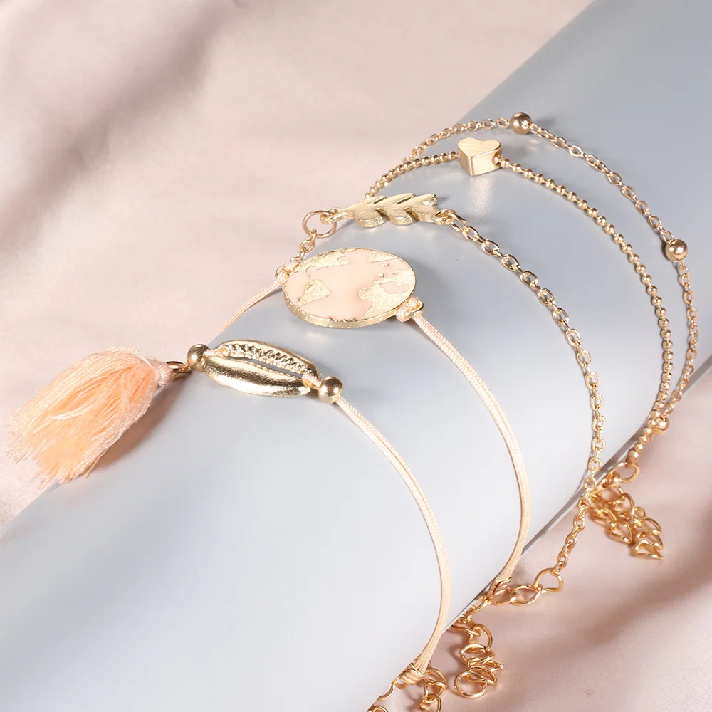 5 шт./компл. металлическая оболочка кисточкой карта с изображением сердца листков