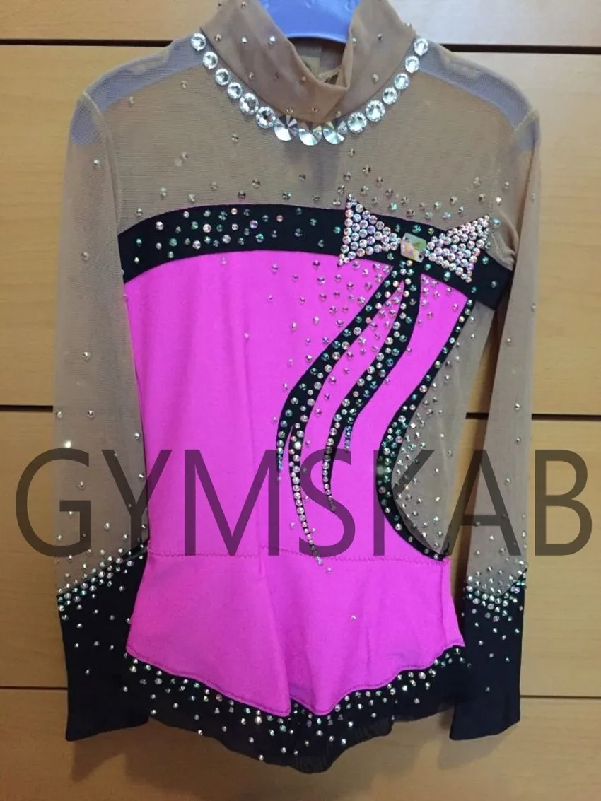 91006 изящное платье для гимнастики ритмики костюм на заказ женщин и девочек 2018 |