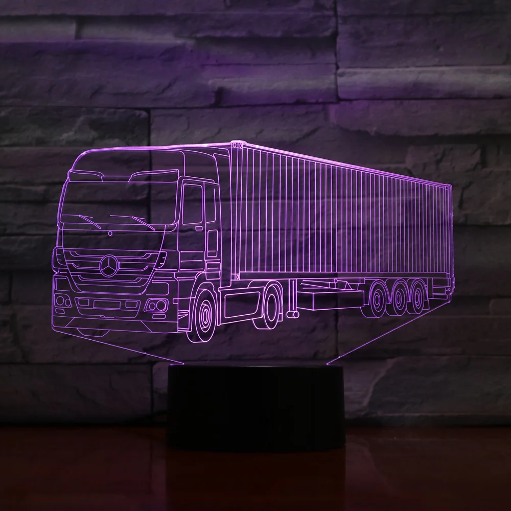 Светодиодная лампа с 3d увеличением яркости разноцветный ночсветильник