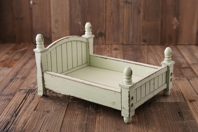 Реквизит для фотосъемки новорожденных Маленькая деревянная кровать