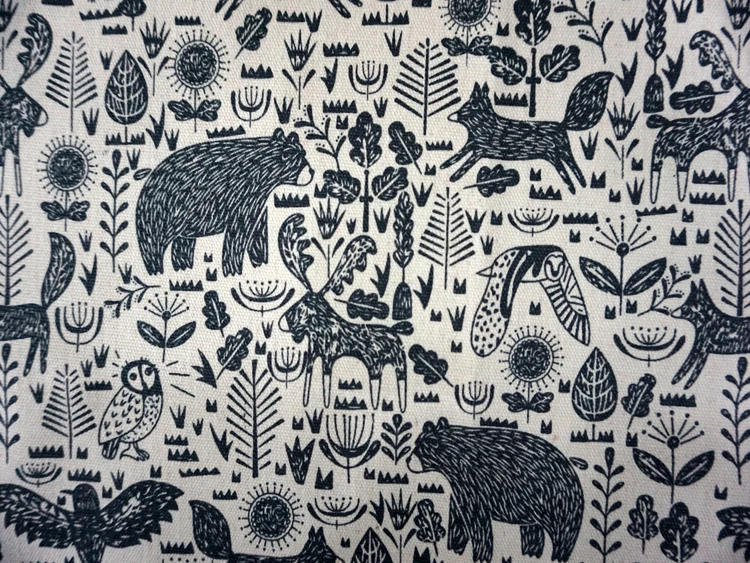 Северный лес Хлопок Ткань Лоскутное Blending145x90cm DIY Холст Обложка диван шторы