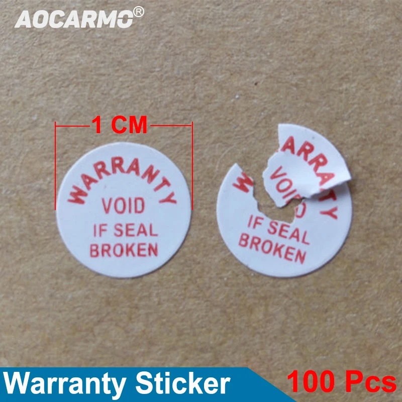 Aocarmo 100 шт./лот 1 см 10 мм этикетка для повреждений гарантия аннулированное