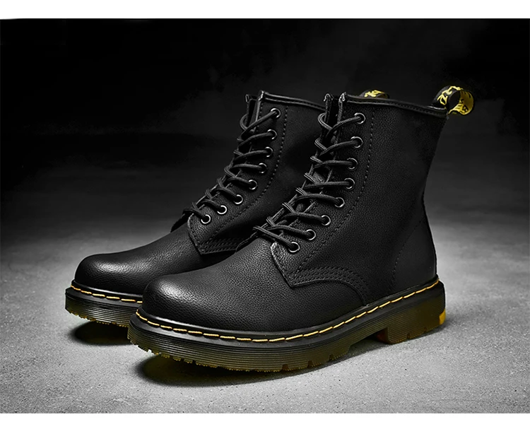 Женские ботинки; doc martins; британский стиль; Dr Martins; винтажные классические ботинки martin из натуральной кожи; женские водонепроницаемые ботинки в байкерском стиле; походная обувь