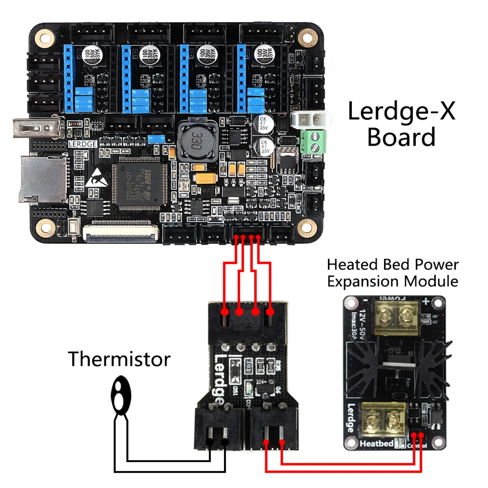 Lerdge X 3d принтер материнская плата Тепло Кровать расширения Интерфейс адаптер модуль