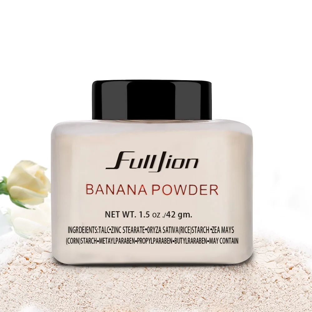 banana powder Pro полупрозрачная рассыпчатая пудра с бананом для осветления лица, контроль жирности, минеральный макияж для лица, фиксирующая пудра, консилер, контурная установка, пудра - Цвет: banana powder