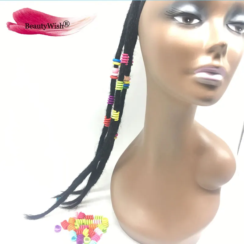 20 шт. винтовые бусины для дредов разноцветные пластиковые плетеные волос 5 мм с