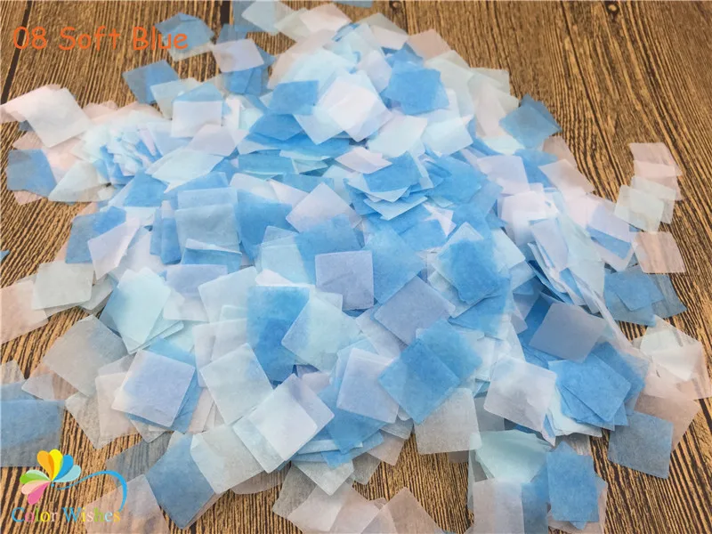 08 Soft Blue 20*20 мм 20 г/упак.(2000 шт.) разноцветные пастельных Детские квадратные Бумага конфетти метания свадебного торжества Baby Shower украшения - Цвет: 08 Soft Blue