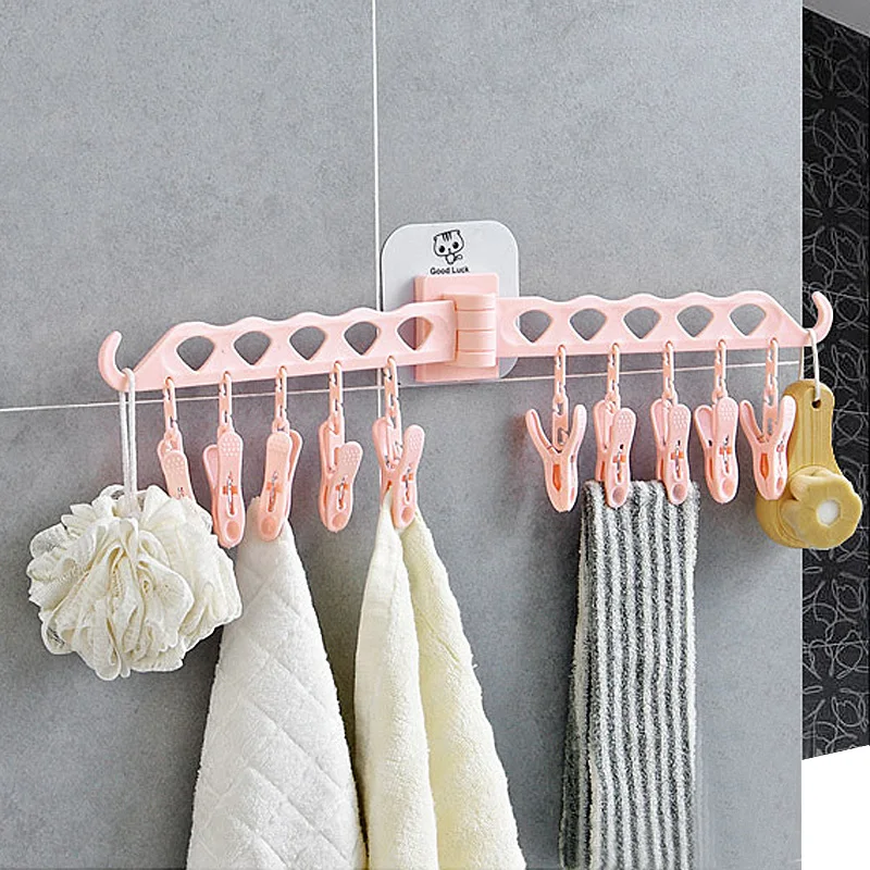 Сушилка для белья вешалка одежды с 12 зажимами сушки носки полотенца подгузники