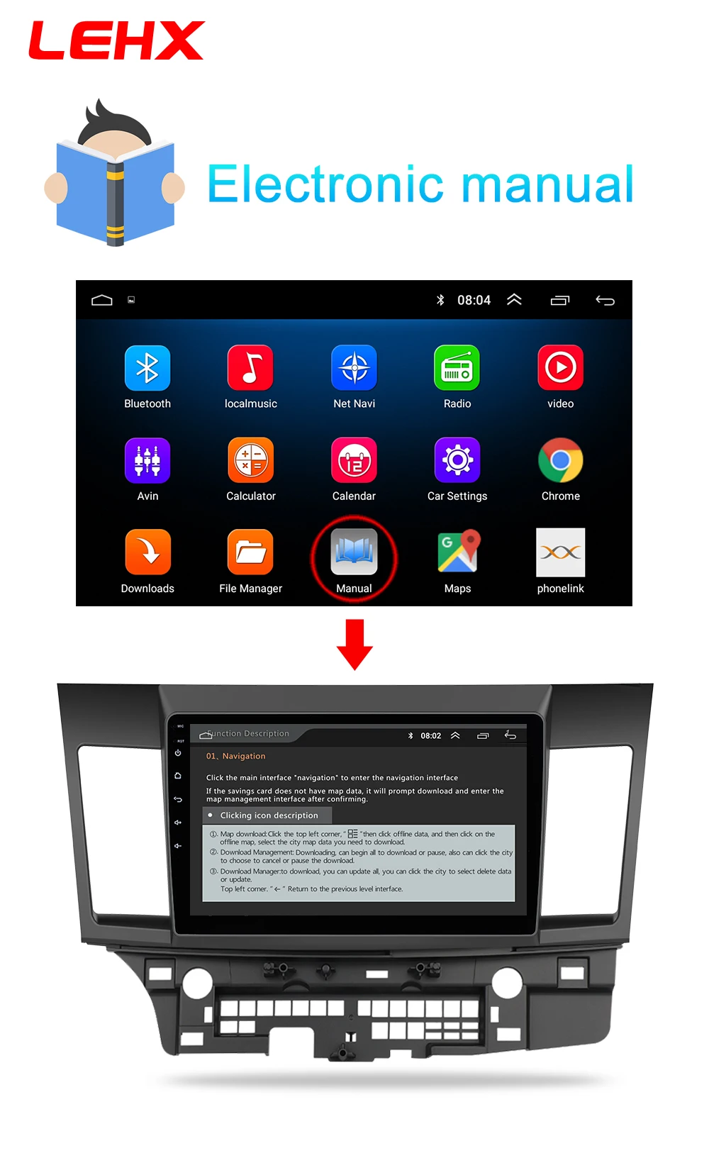 Автомобильный Android 8,1 автомобильный dvd мультимедиа для MITSUBISHI LANCER 10,1 дюймов 2 DIN Gps навигация Радио Видео Аудио плеер