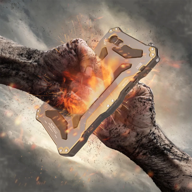 Оригинал R-just metal чехол для iPhone 7 Plus gunдамская Броня Роскошные Три-Защитные чехлы