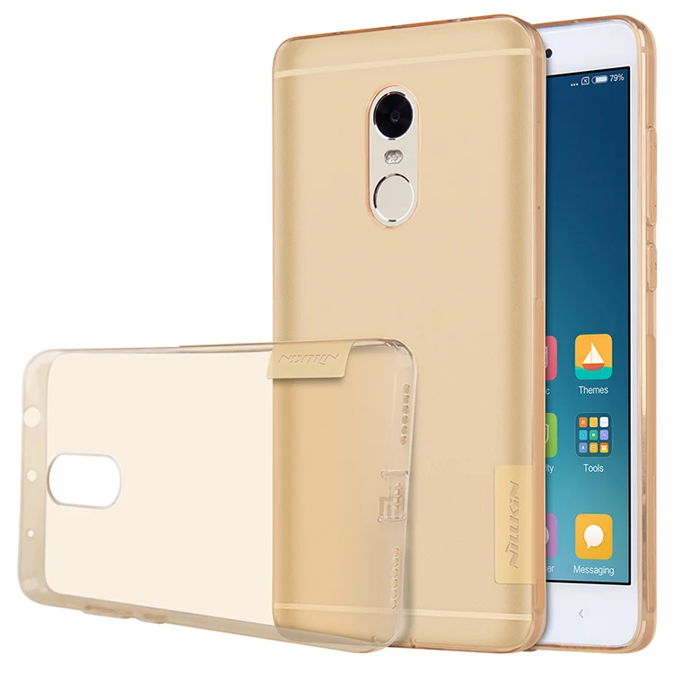 Nillkin TPU 0,6 мм ультра тонкий чехол для телефона s Capa для Xiaomi Redmi Note 4 силиконовый чехол с розничной посылка - Цвет: Золотой