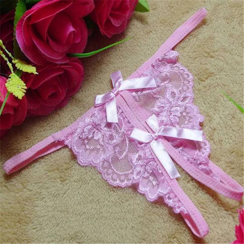 Лидер продаж модные женские кружевные сексуальные стринги с бантиком нижнее