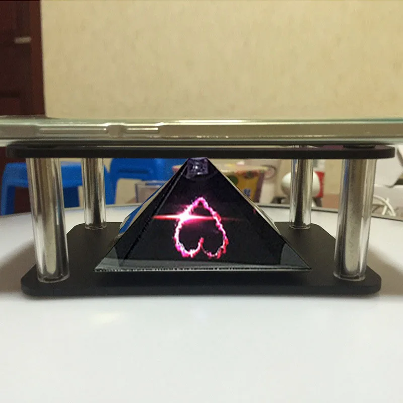3D голографический проектор Пирамида Четырехмерный дисплей изображения для