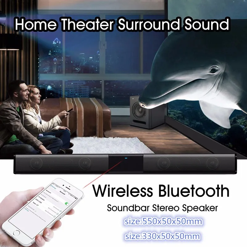 Bluetooth Беспроводной 3D Динамик V4.2 стерео панель объемного звука Musica ТВ дель