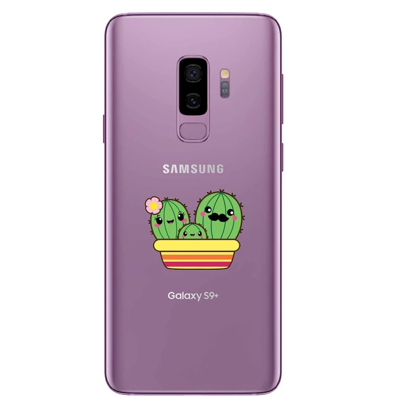 Кактус листья зеленый узор чехол Силиконовый ТПУ для телефона Samsung S6 S7 S8 S6Edge S8Plus