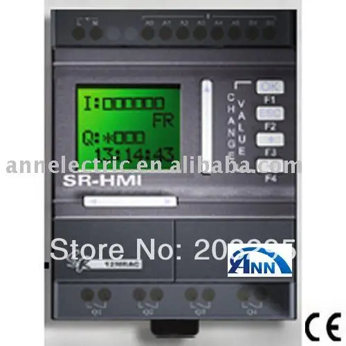PLC панели SR 12MTDC с HMI 12 24VDC 8 баллов) вход постоянного тока (с 6 точечный аналоговый) 4