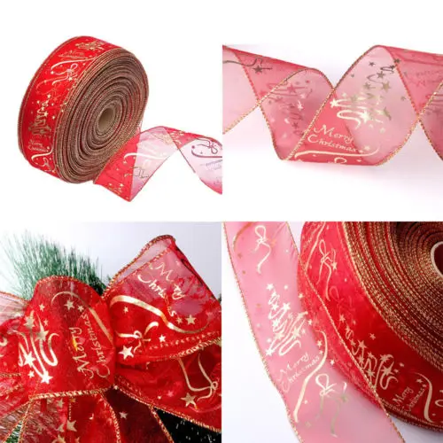 Luxury Red Xmas Tree Ornament Home Shopping Mall Christmas Ribbon Decorations Party Supplies Increase Festival Atmosphere NEW | Дом и сад