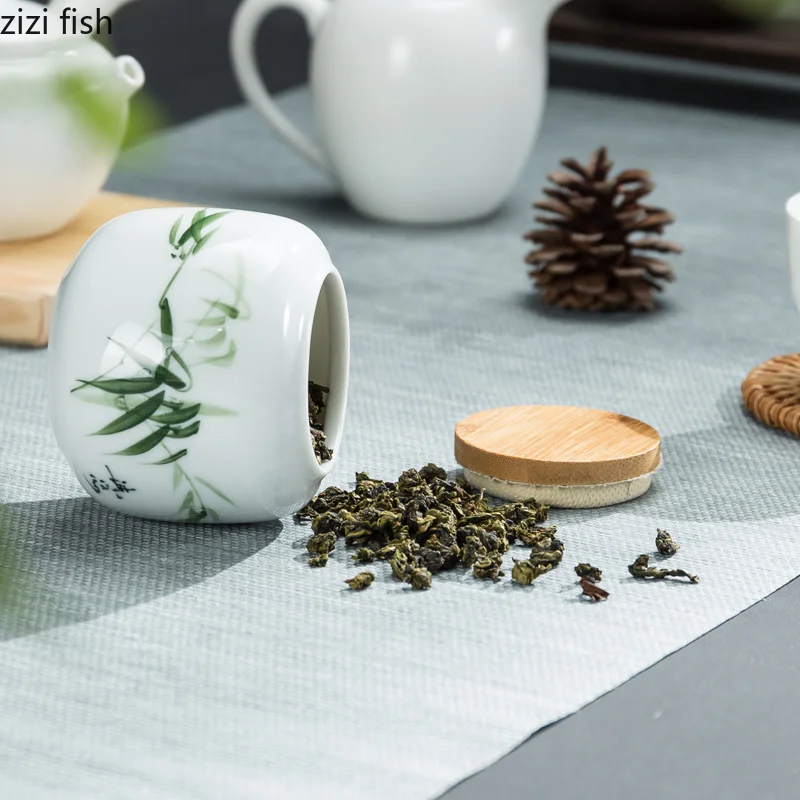 Керамика ручной росписью китайский чай может закупориваемая банка портативный