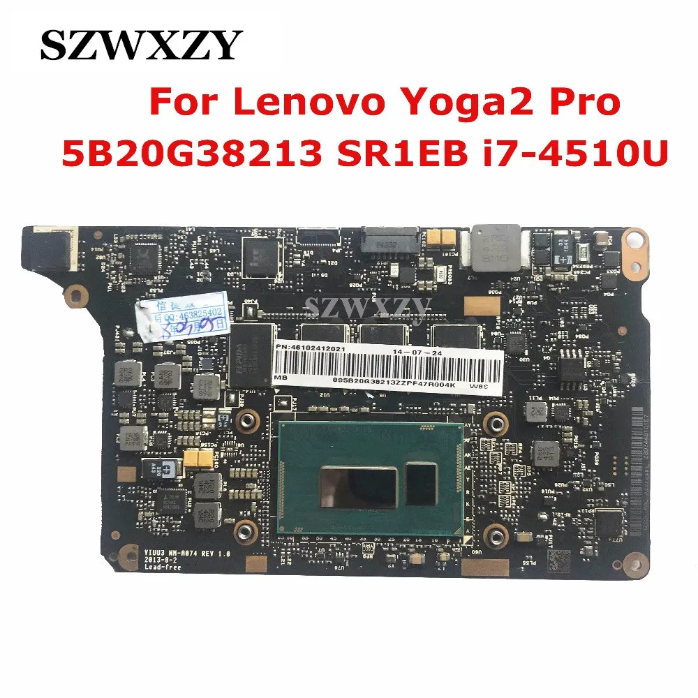 Материнская плата для ноутбука Lenovo Yoga 2 Pro VIUU3 NM-A074 5B20G38213 с SR1EB i7-4510U ОЗУ 8 Гб |